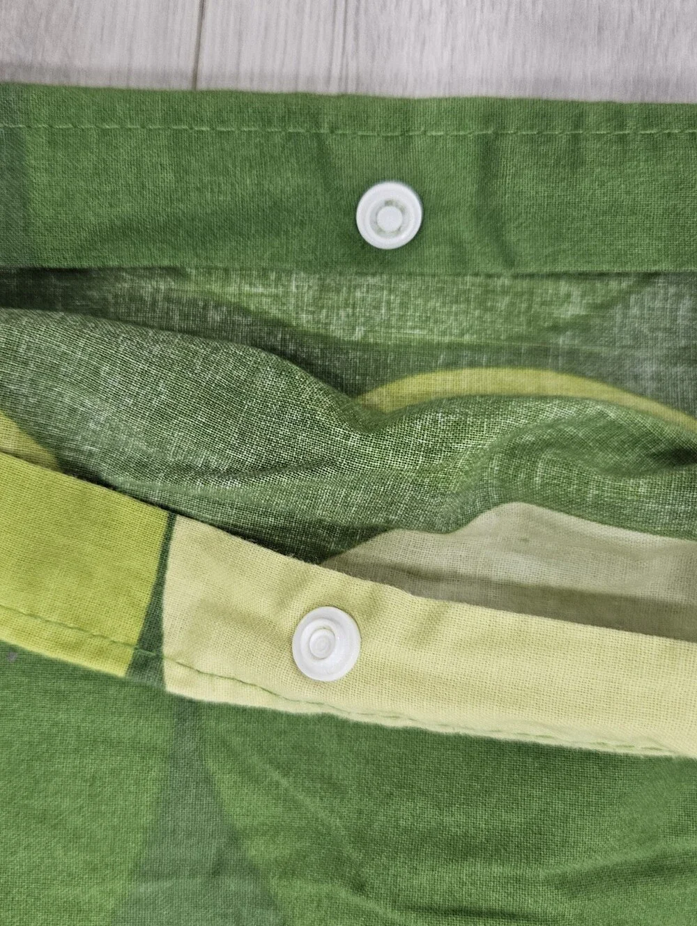 VTG Ikea Smorboll Lime Green F/Q Duvet Cover Circles Dots Cotton 1999 Mod FLAWS